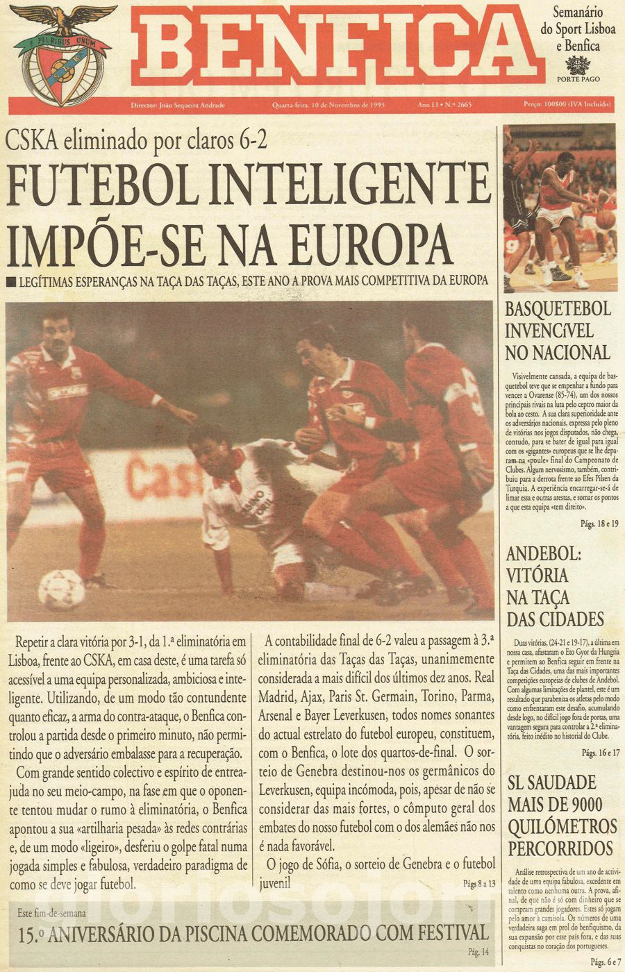 jornal o benfica 2665 1993-11-10